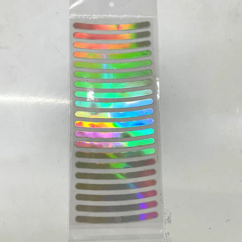 20 pack car wheel hub reflective stickers with arc pattern in various colours including fluorescent and luminous options