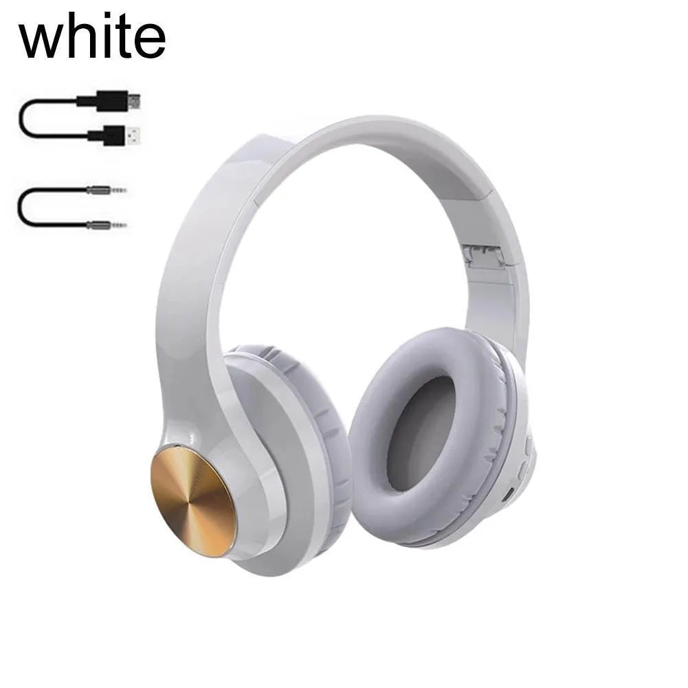 A11 wireless Bluetooth stereo headset in blue or white colour with bilateral design for head-mounted use