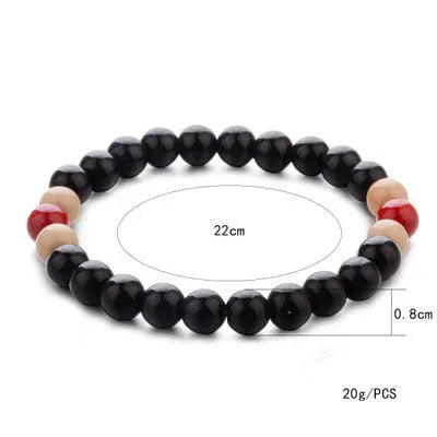 Natural stone beaded bracelet with lava stones for essential oil aromatherapy