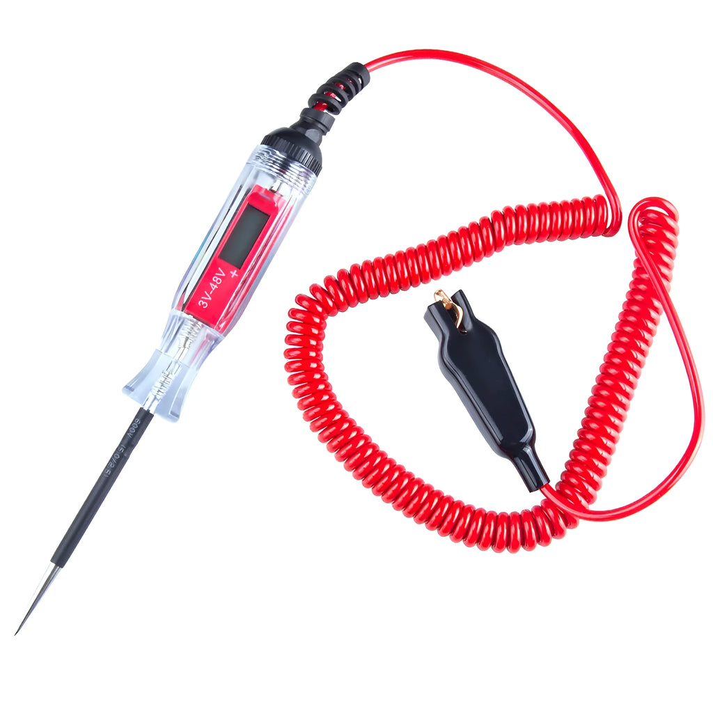 Red car special voltage tester pen 220mm for automobiles and RVs