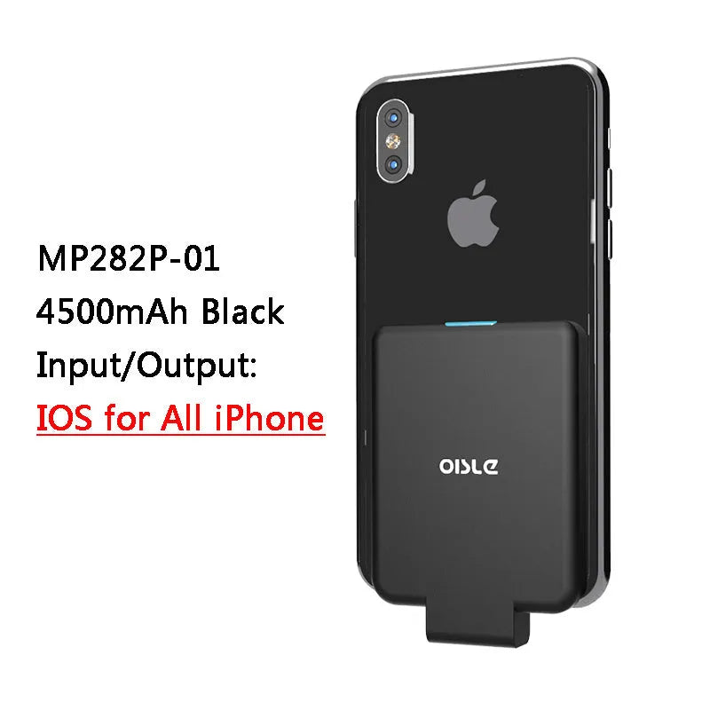 MP282P back clip battery in multiple colours showing 4500mAh capacity and thin 9mm profile