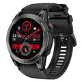 S53 black and orange outdoor GPS smartwatch with silicone strap on a wrist