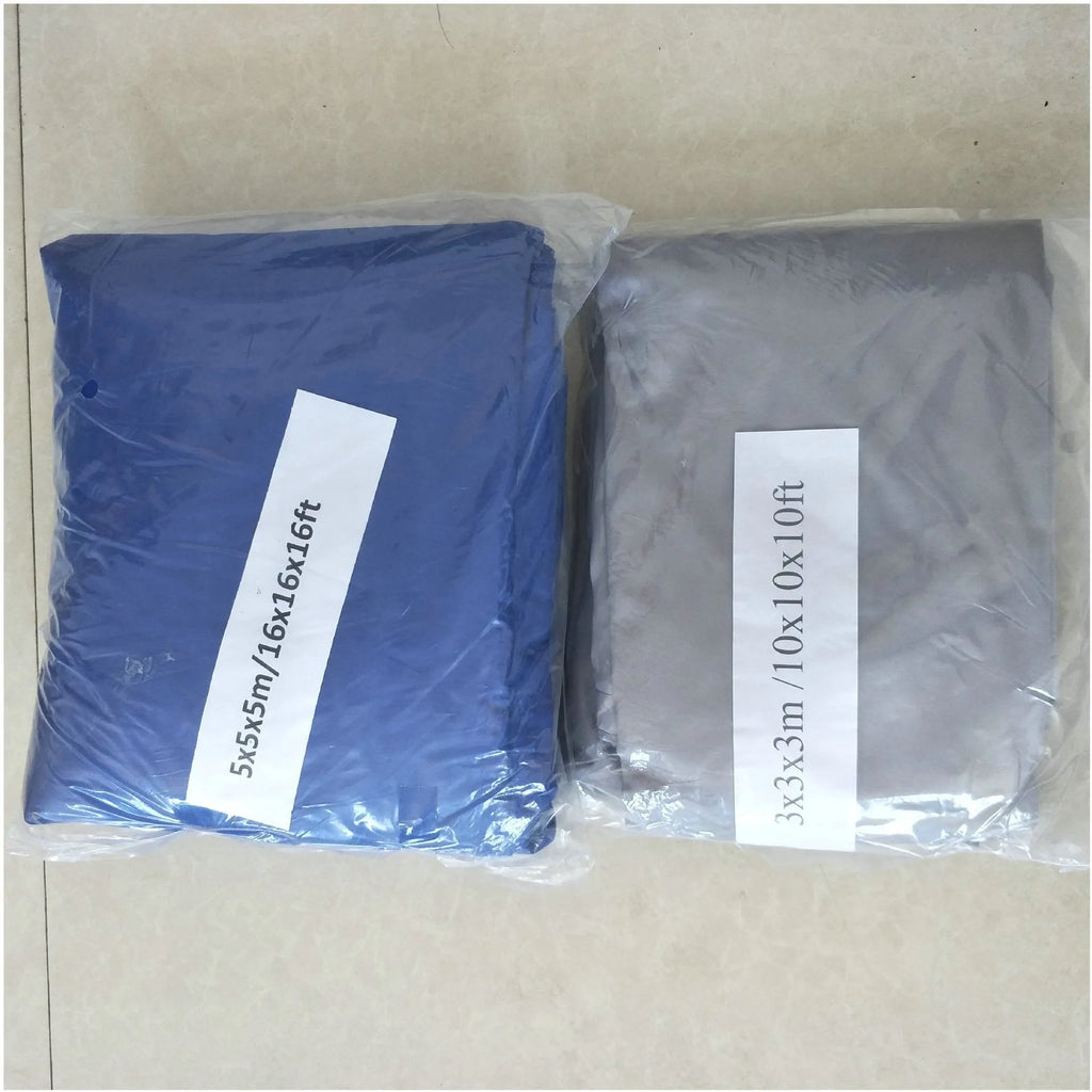 Rectangular blue shade sail measuring 3 by 4 metres providing outdoor UV protection