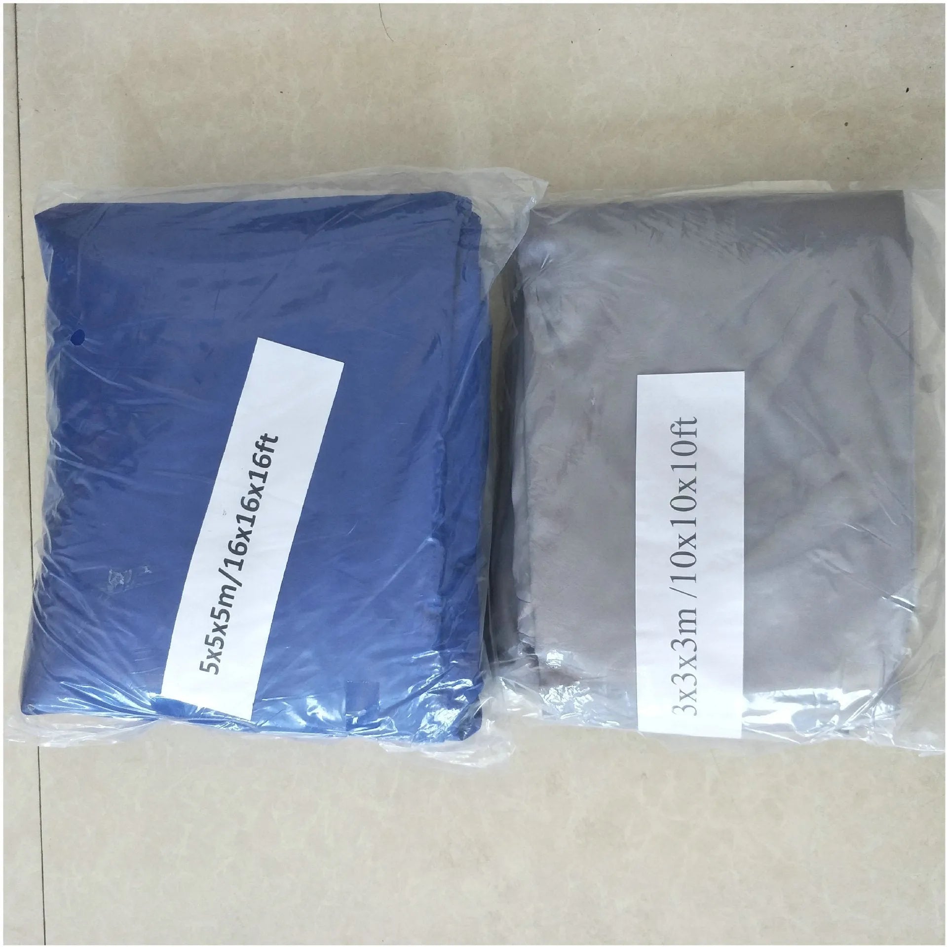 Rectangular blue shade sail measuring 3 by 4 metres providing outdoor UV protection