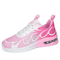 Women's casual sneakers with mesh upper and PU sole in pink, plum red, or moonlight colour.