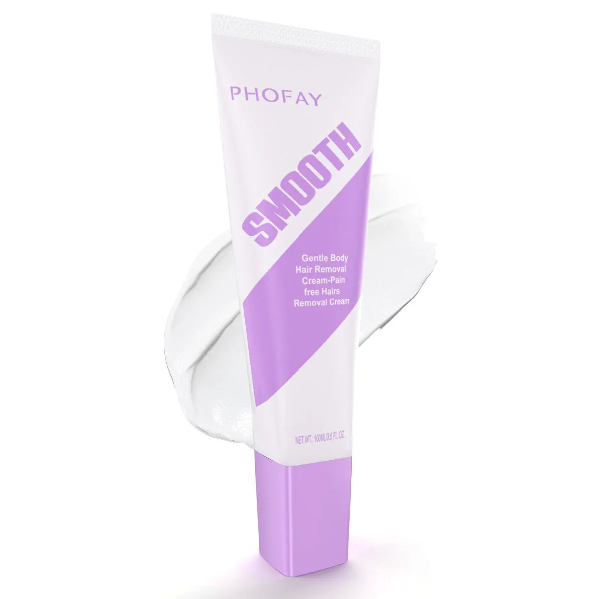 PHOFAY pain-free hair removal cream tube with applicator scraper