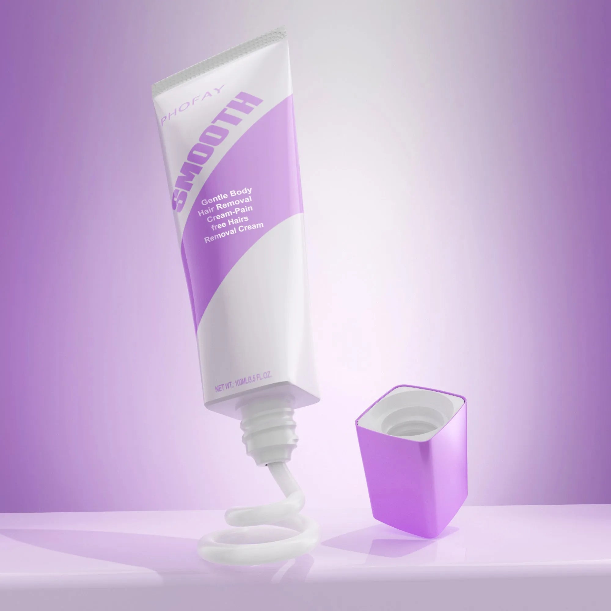 PHOFAY pain-free hair removal cream tube with applicator scraper