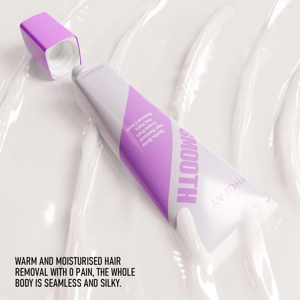 PHOFAY pain-free hair removal cream tube with applicator scraper