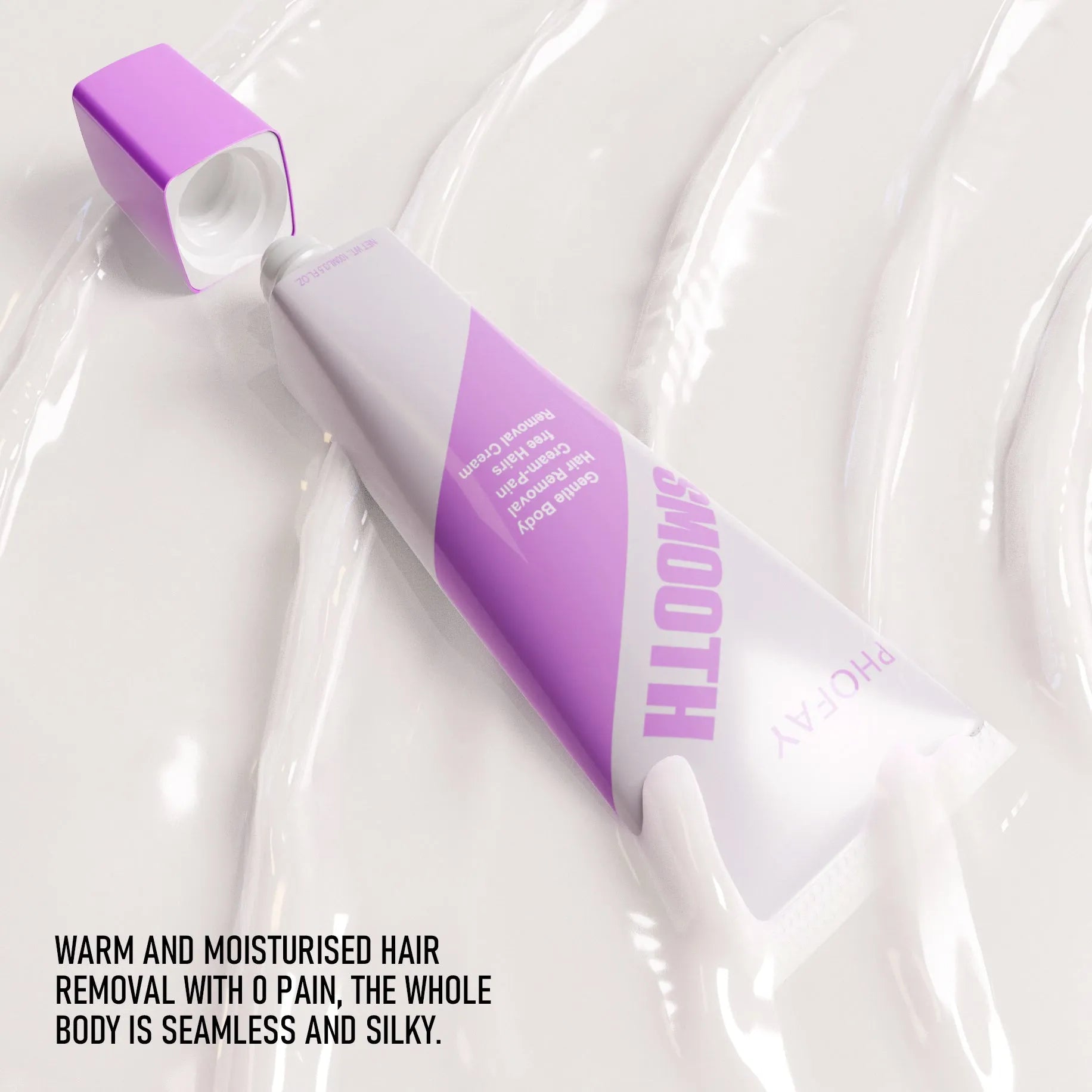 PHOFAY pain-free hair removal cream tube with applicator scraper