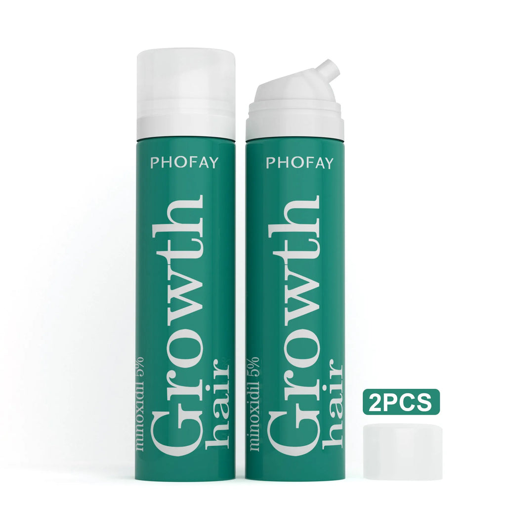 Can of CH004 Minoxidil 5% anti-hair loss mousse foam spray with applicator.