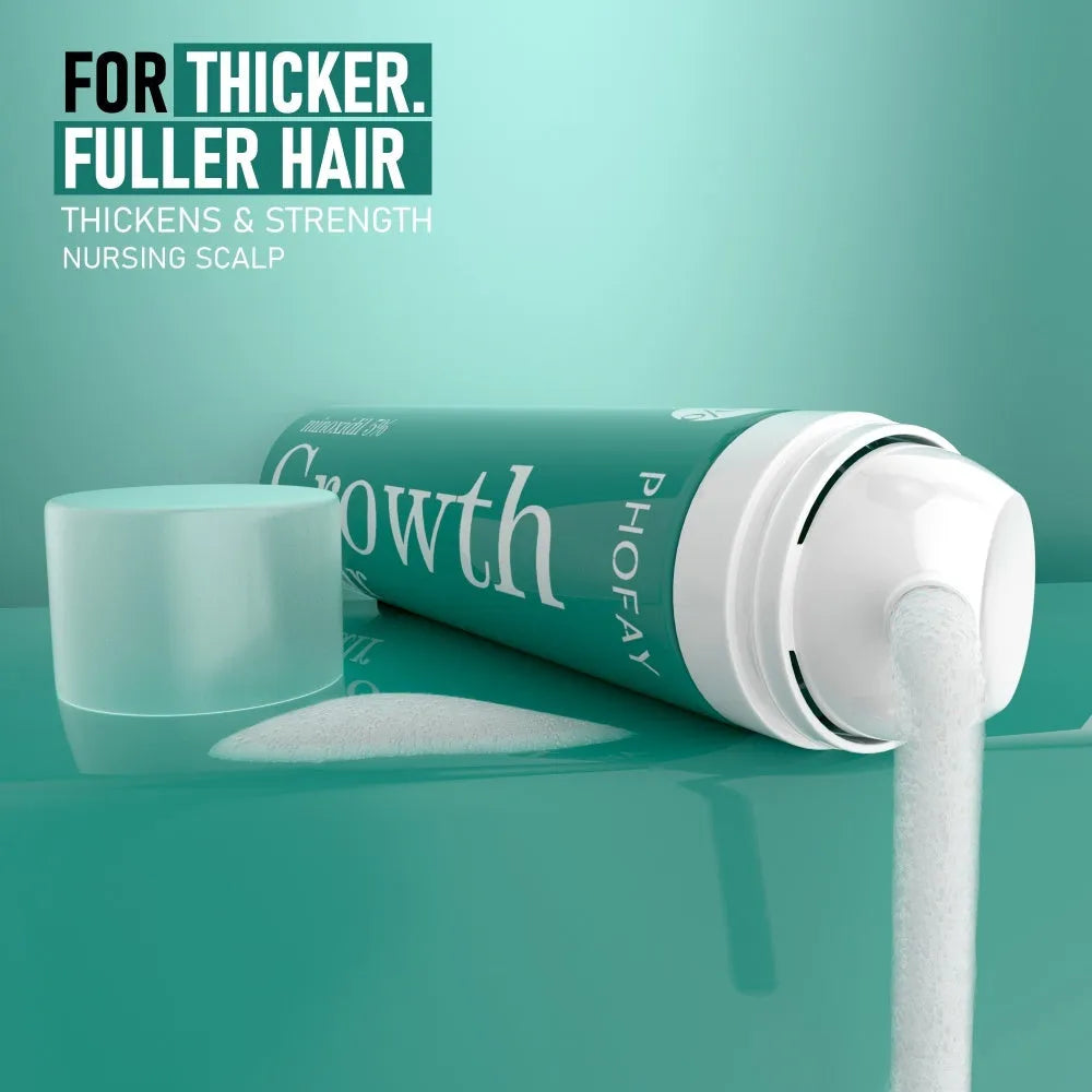 Can of CH004 Minoxidil 5% anti-hair loss mousse foam spray with applicator.