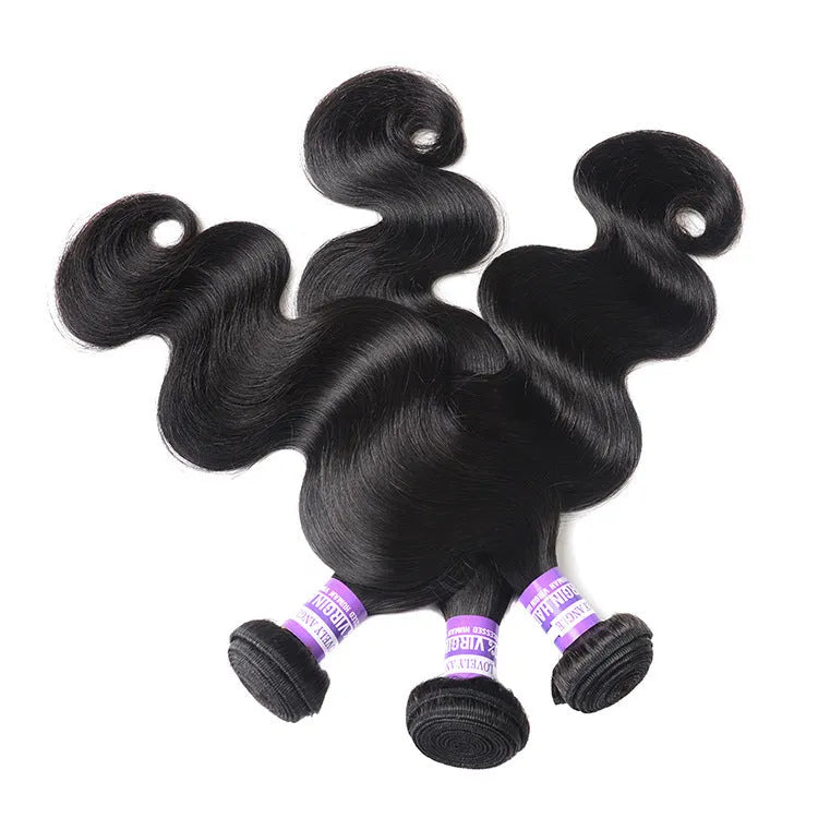 Brazilian human hair bundles with closure in straight texture ombre colour 10 inch and 8 inch lengths