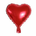 Pack of five sparkling silver aluminium foil peach heart-shaped balloons for party décor.