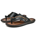 Men's non-slip lightweight slippers in black, blue, khaki, or light brown colours