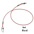 54cm anti-bite steel wire fishing double buckle pins in green, black and red colours