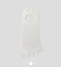 Modal cotton five-finger boat socks in black, dark grey, khaki, light grey, and white colours.