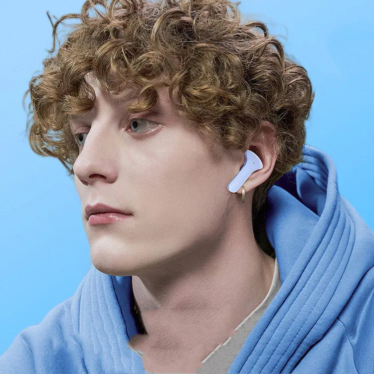 LED Power Digital Display Mini Wireless Bluetooth Headset in selected colour with charging case and accessories.
