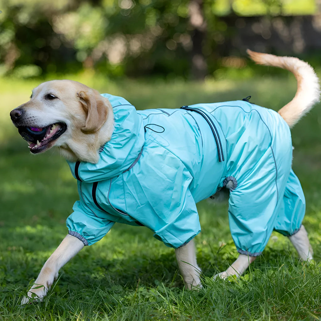 Thickened cotton-padded dog shell jacket in polyester material for winter dog walking