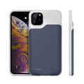 Shockproof silicone iPhone battery charger case in various colours showing extended battery capacity