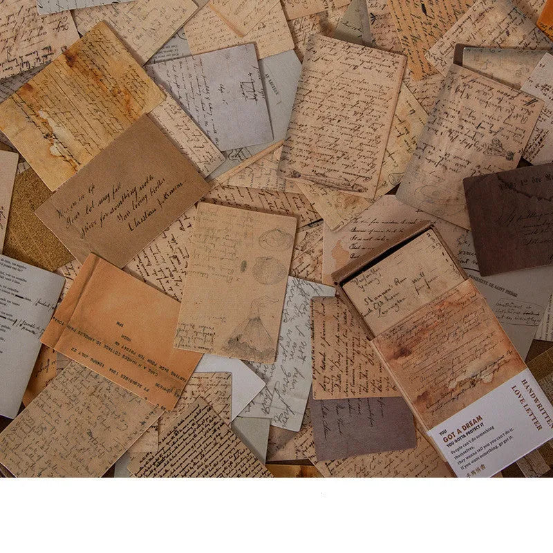 100 retro small book double-sided notes in seven vintage colour designs including Antique Paper and Blossoming Flowers