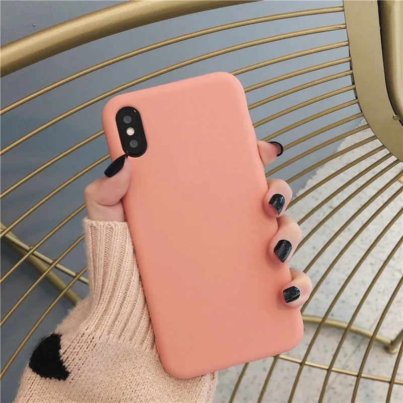 Silicone phone case for iPhone XR XS Max in eight colour options including wine red and black