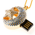 Jewelry Xingyue creative metal pendant USB flash drive on a keyring.