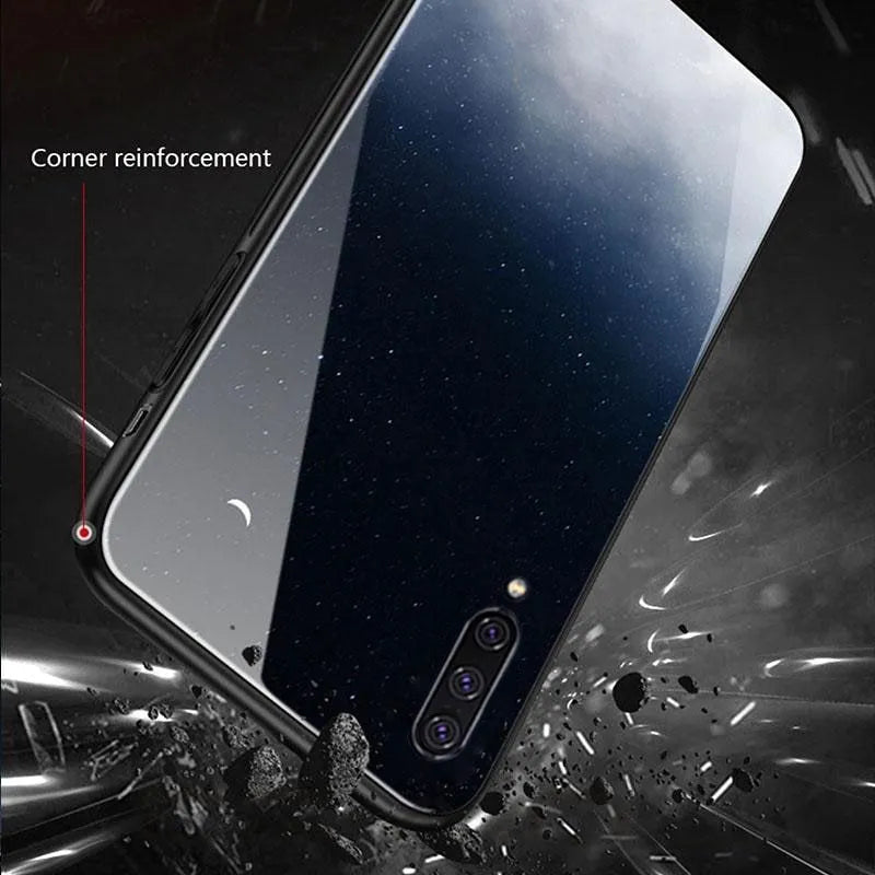 Black and navy blue silicone phone case for Samsung Galaxy and Apple iPhone smartphones