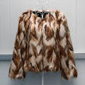 Korean slim-fit women's faux fox fur coat in street fashion style