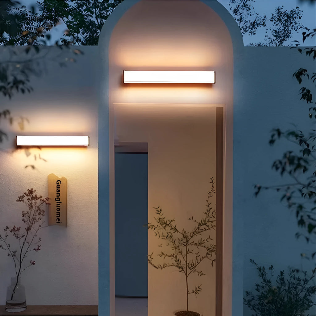 Modern simplicity outdoor wall lamp for villa courtyard entrance with 30cm length and 10W warm light option