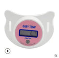 Baby pacifier digital thermometer with LCD display in pink and blue colours