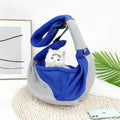 Breathable mesh pet travel messenger shoulder bag for cat or dog in green with adjustable straps and D-ring