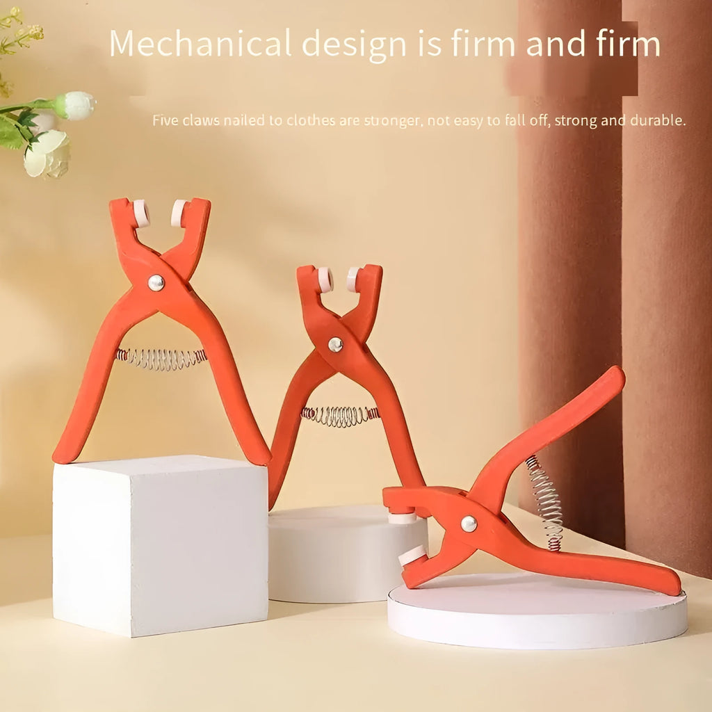 Stainless steel five claw suit buttons with pliers tool for no-sew clothing repair