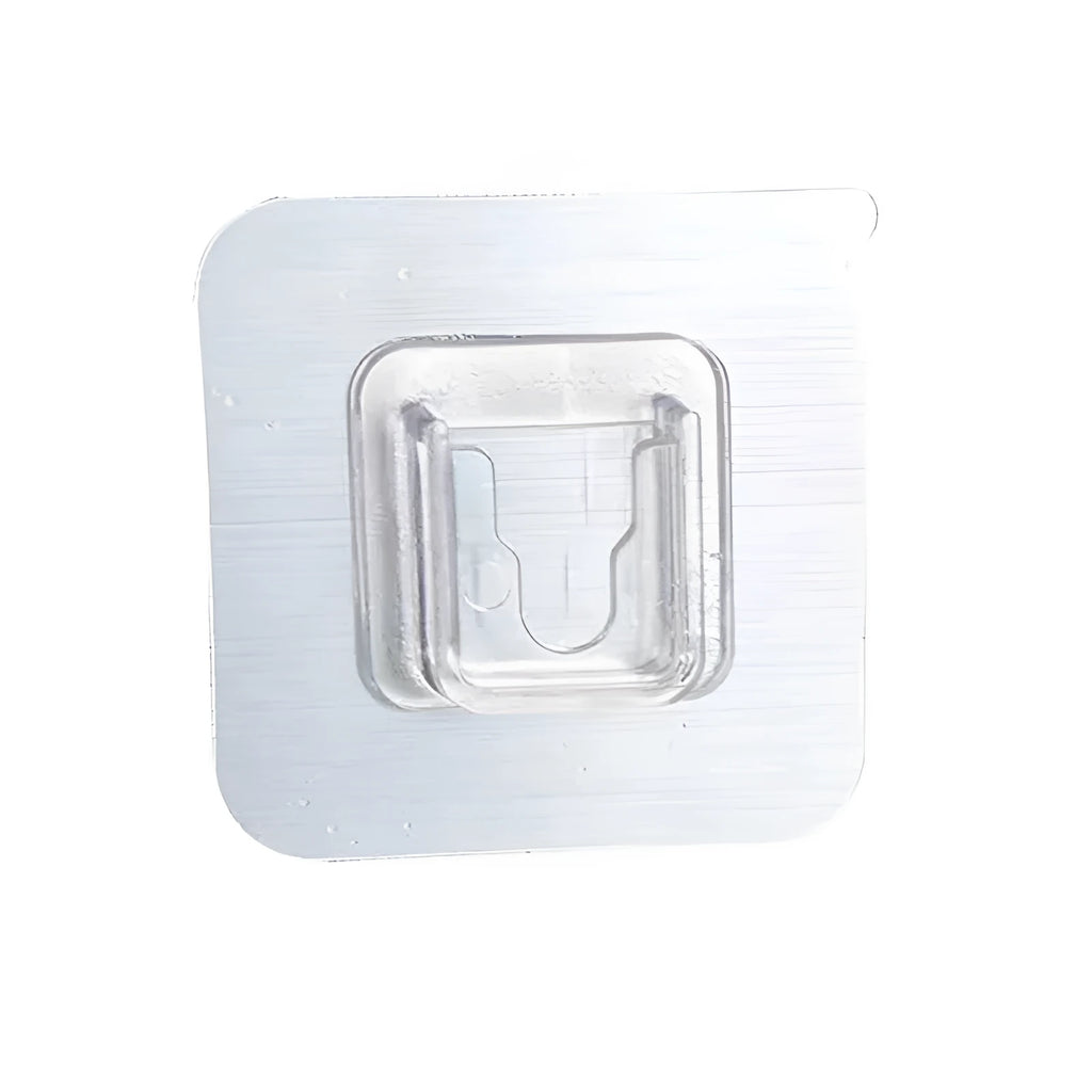 Strong adhesive snap button hook, plastic, transparent buckle, 10kg capacity, no trace adhesive patch