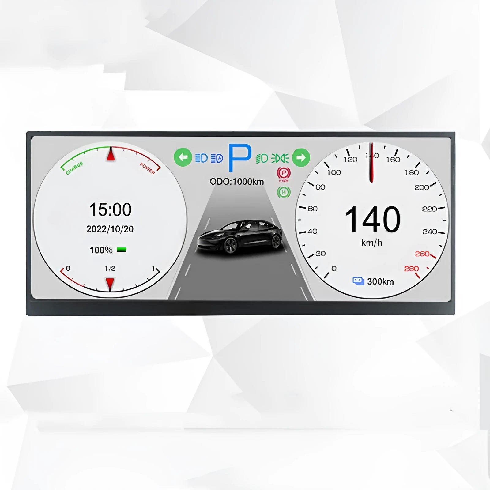 12.3 inch TFT LCD vehicle display screen with HD resolution for car dashboard installation