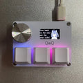 Customisable magnetic axis game keyboard keypad with colour screen, control knob, and RGB backlighting