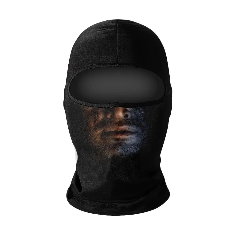 Men's breathable full face sun protection headgear in quick-dry ice silk polyester, average size, NK01 style colour