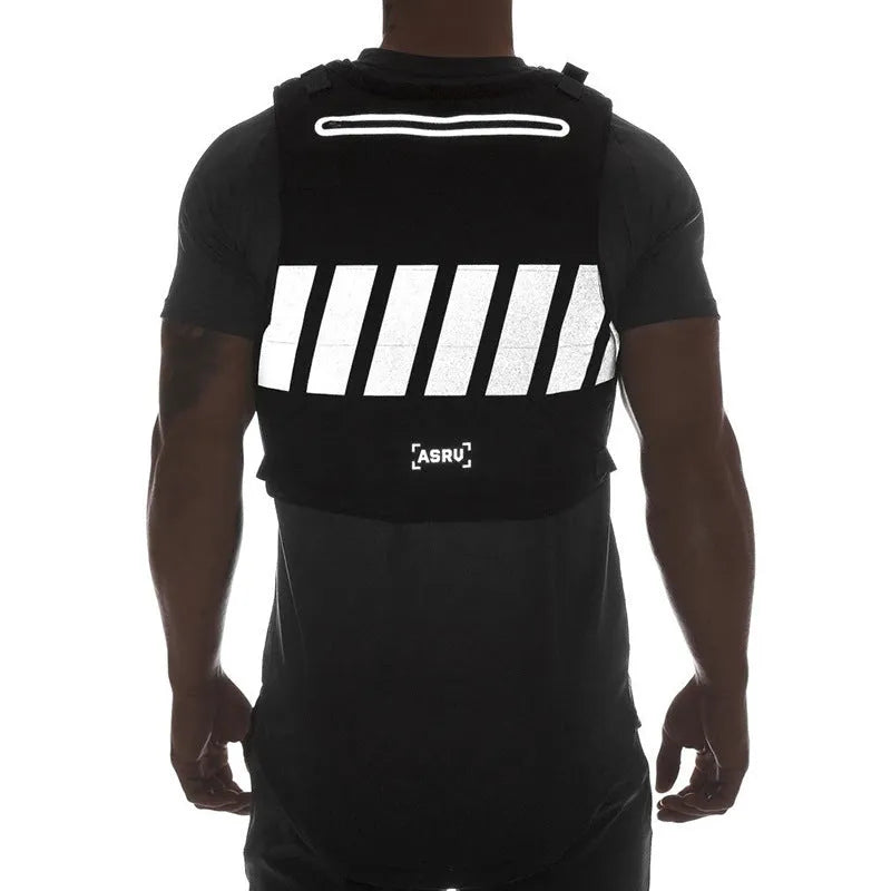 Unisex black training clothes set chemical fibre blend wear-resistant one size running outdoor adventure sports