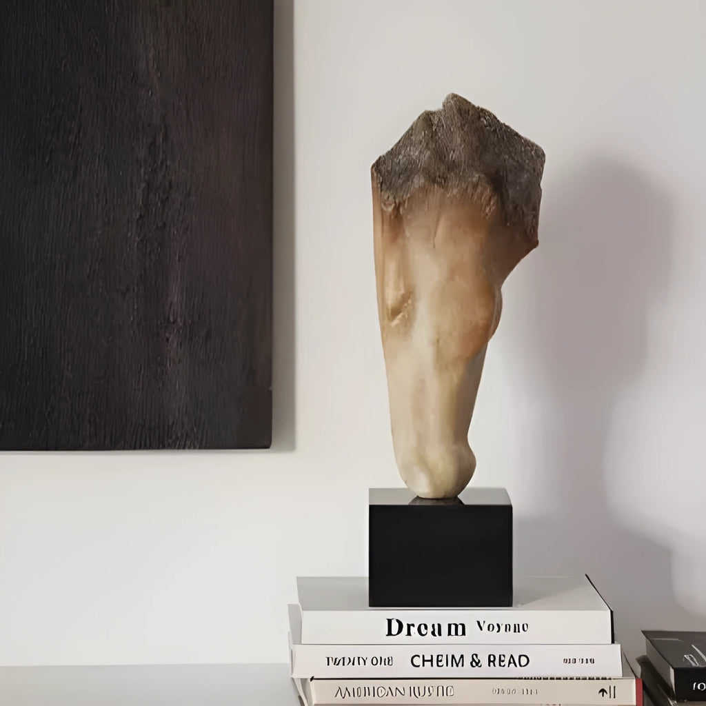 Abstract carved horse head desktop sculpture ornament in French retro style