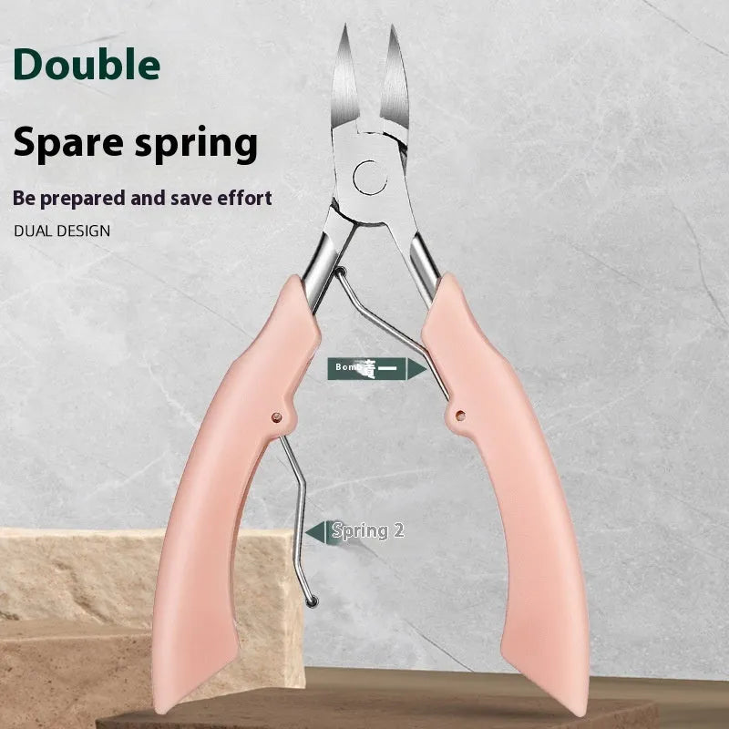 Bevel olecranon groove nail clippers in choice of five colours: black, red, blue, pink, white.