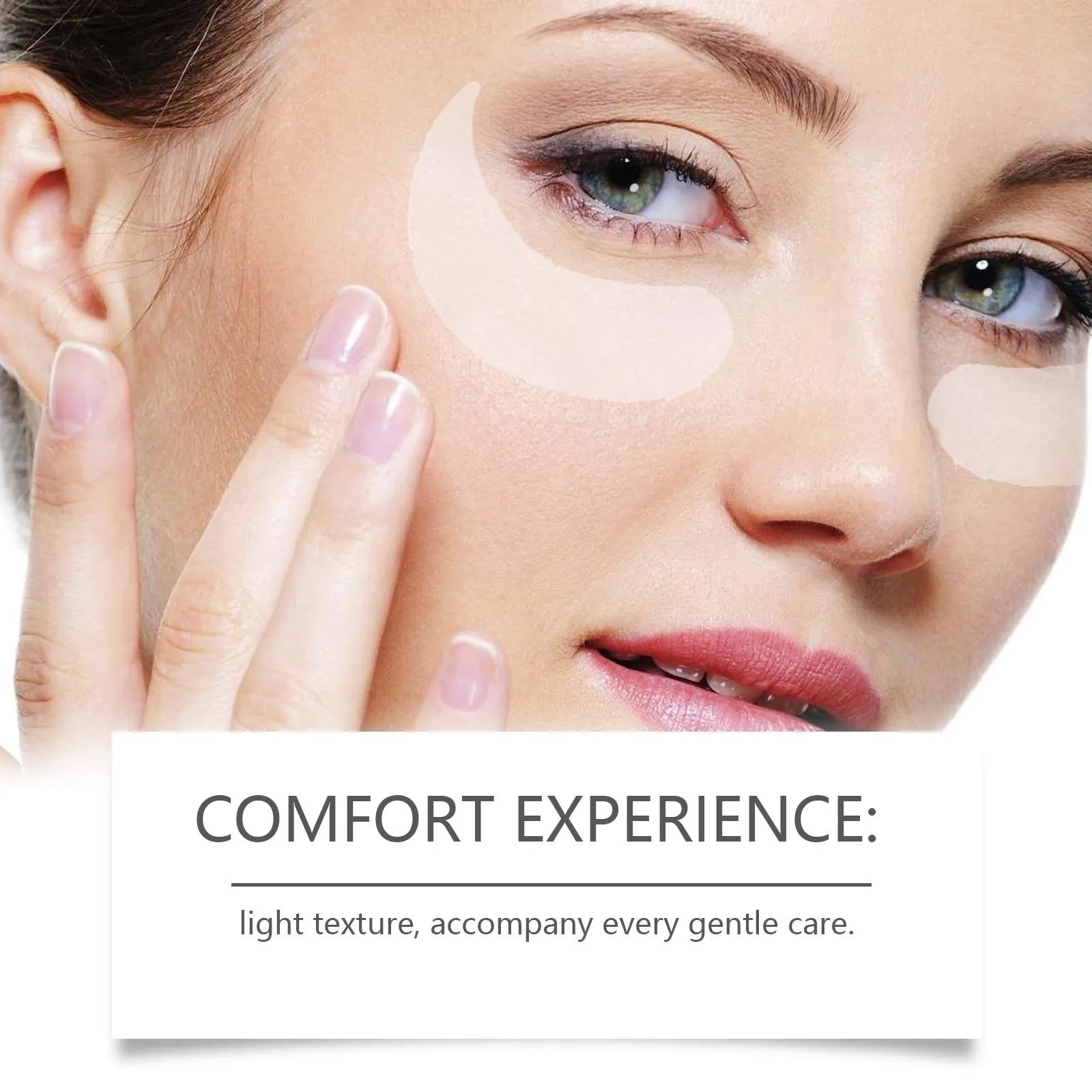 Single pair of elastic microneedle eye care patches for wrinkle fading treatment.
