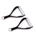 Pair of black aluminium and polyester gantry handles for fitness equipment accessories