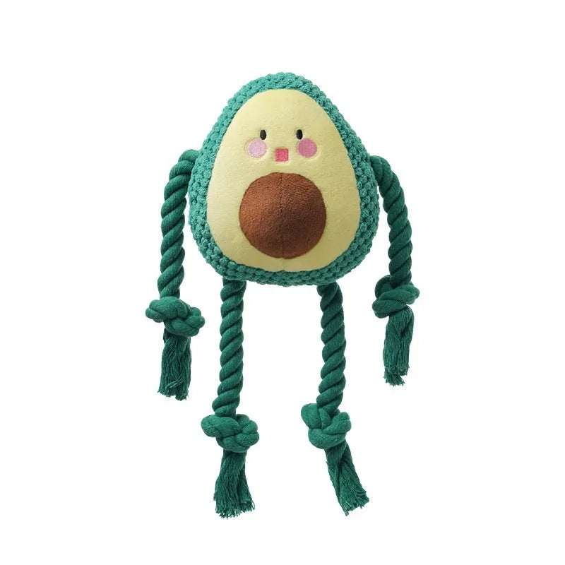 Green plush dog toy 14cm bite-resistant for big dogs interactive play