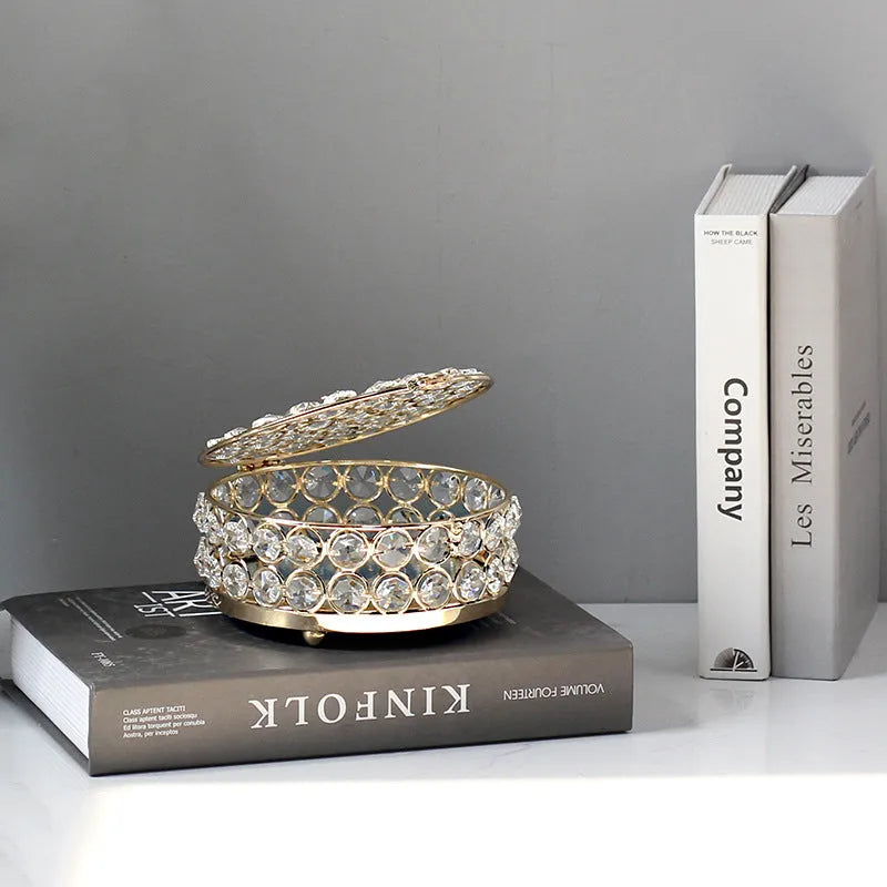 French gold iron jewellery storage box with European style design