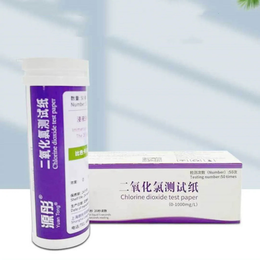 Chlorine dioxide test paper bottle containing 50 pieces for water quality detection