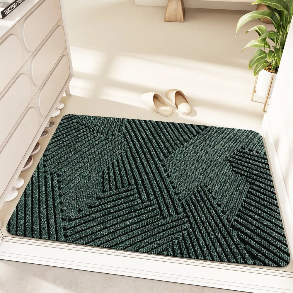 Cartoon anime alien shape entrance carpet floor mat 60x90cm blue grey green khaki colours