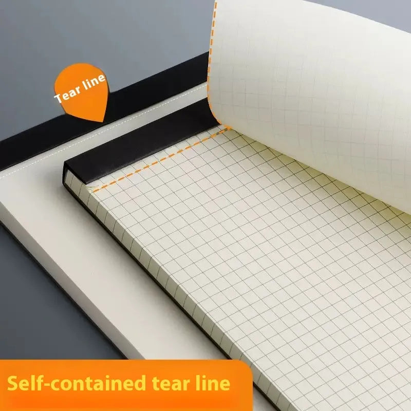 A5 and B5 writing pads notebook with tear-away pages in grid, lined, and blank paper styles.