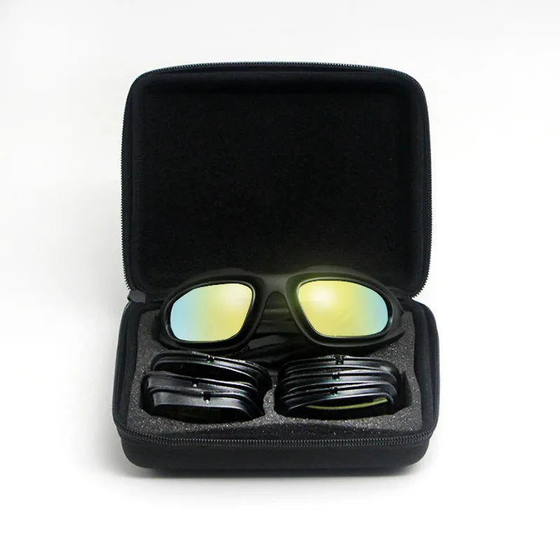 Tactical polarised sunglasses for cycling with full-rim PC sports frame