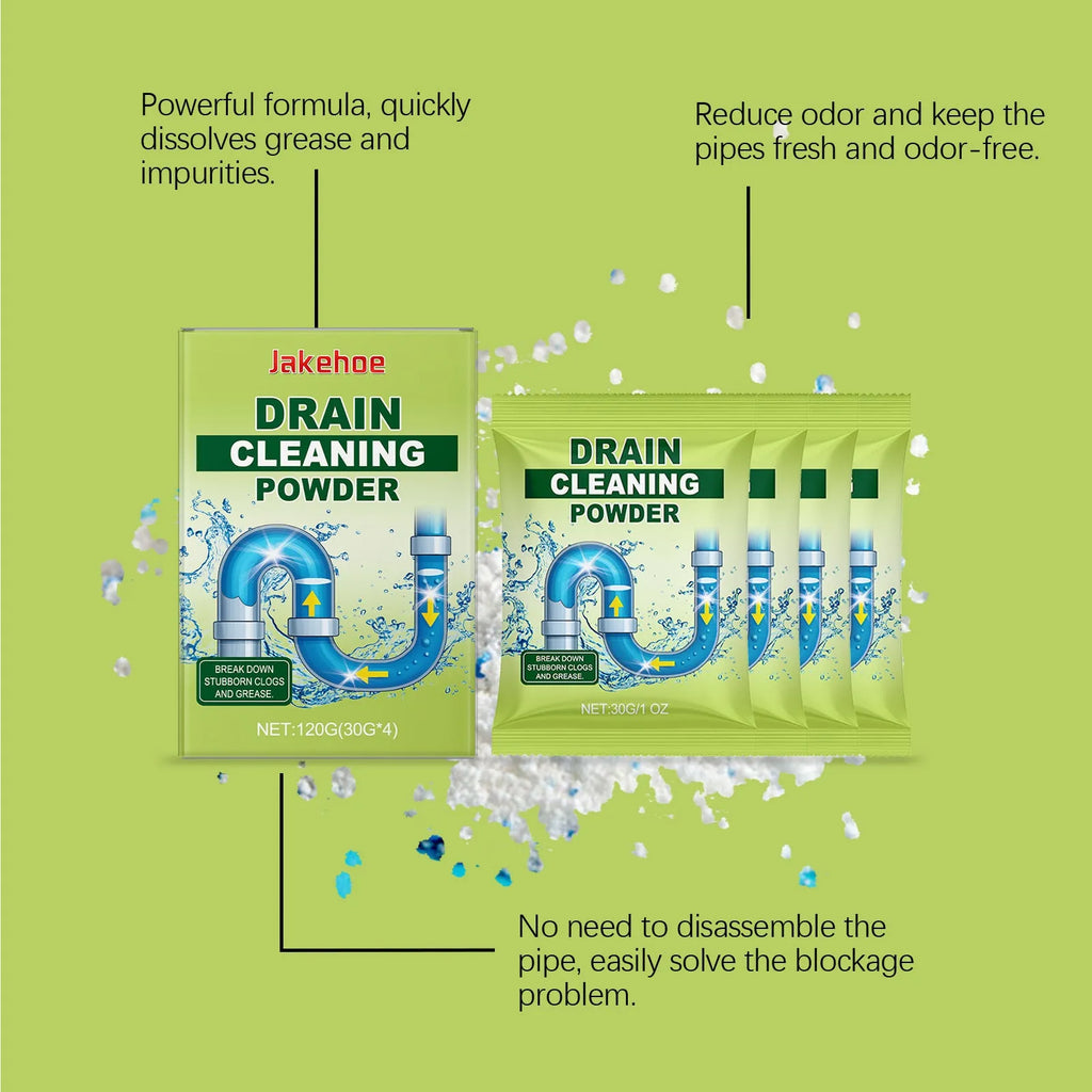 120g drain cleaning powder chemical unblocker for sinks and basins
