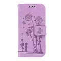 Samsung flip phone case in gray with card slots and kickstand, made from PU and TPU