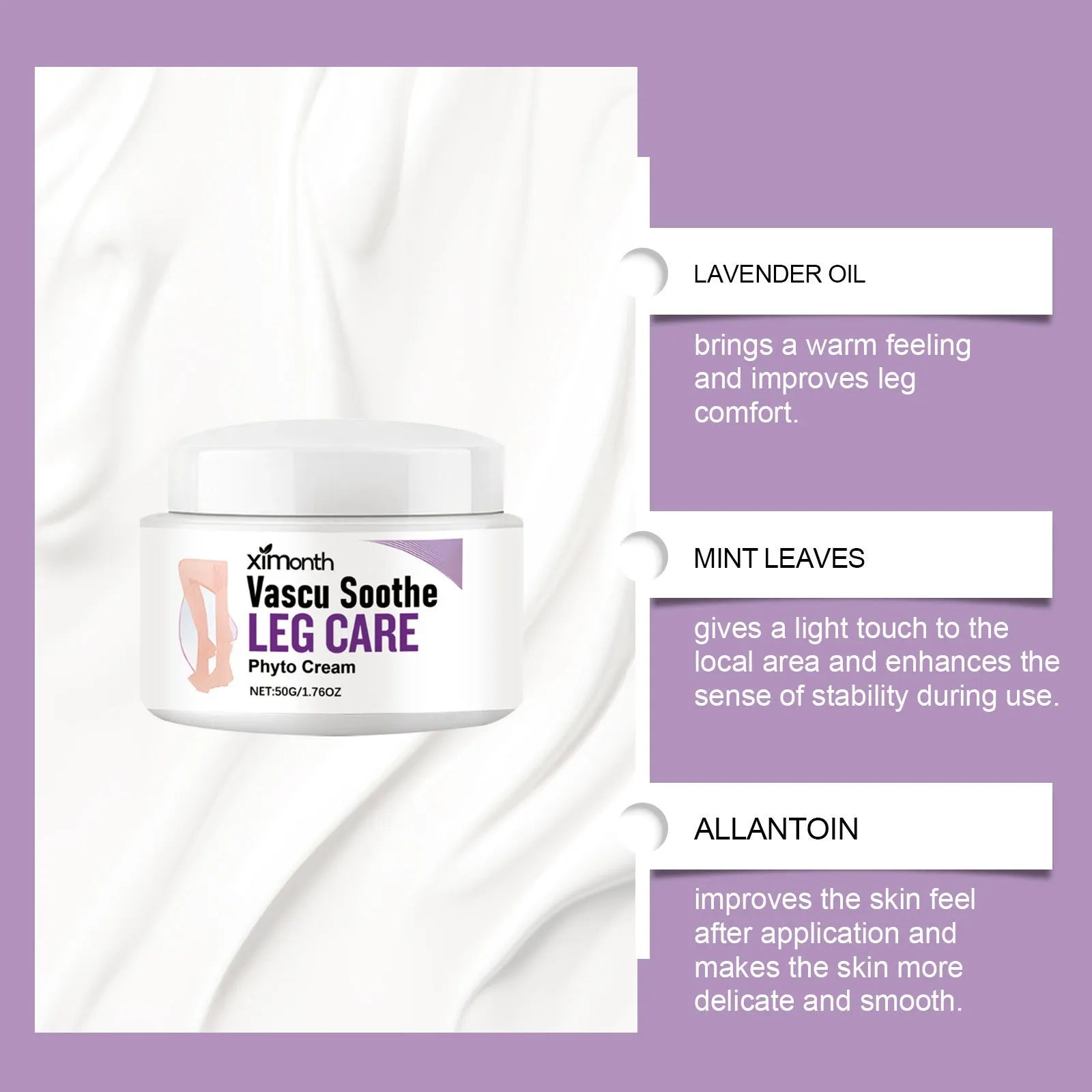 50g tube of lavender and mint daily massage cream with moisturising properties
